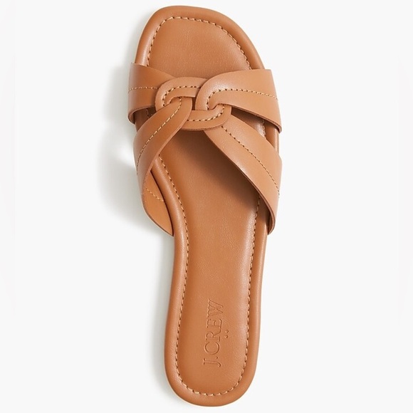 J. Crew Factory Stitched Slide Sandal in Brown Size 10 NWT - Picture 2 of 11
